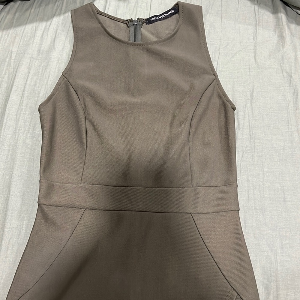 Olive green midi dress